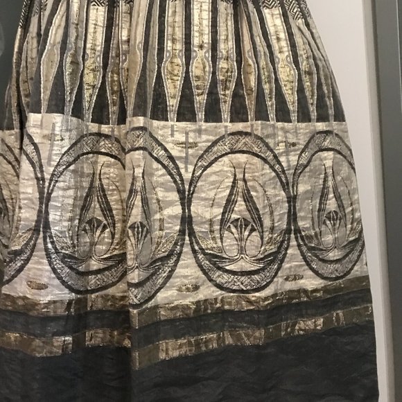 Max studio gray and gold metallic dress M - Picture 2 of 4